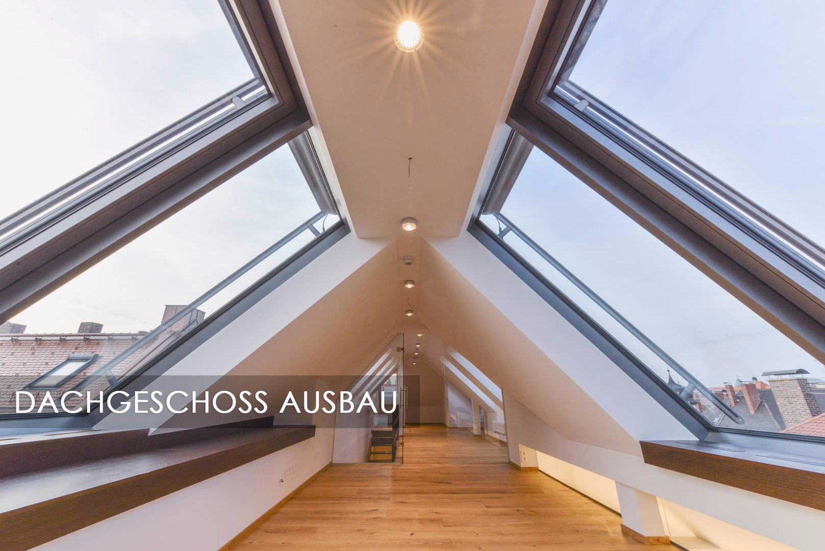 Ausbau einer Dangeschosswohnung - Weitwinkelaufnahme